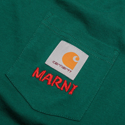 Marni x Carhartt WIP Logo T-Shirt - Dark/Green