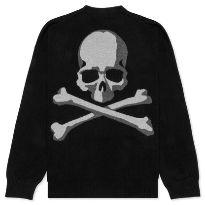 Baby Cashmere Intarsia Knit Sweater - Black