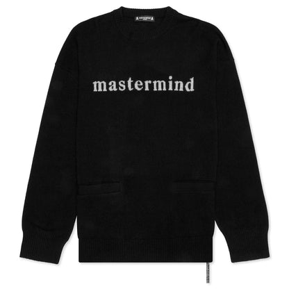 Baby Cashmere Intarsia Knit Sweater - Black