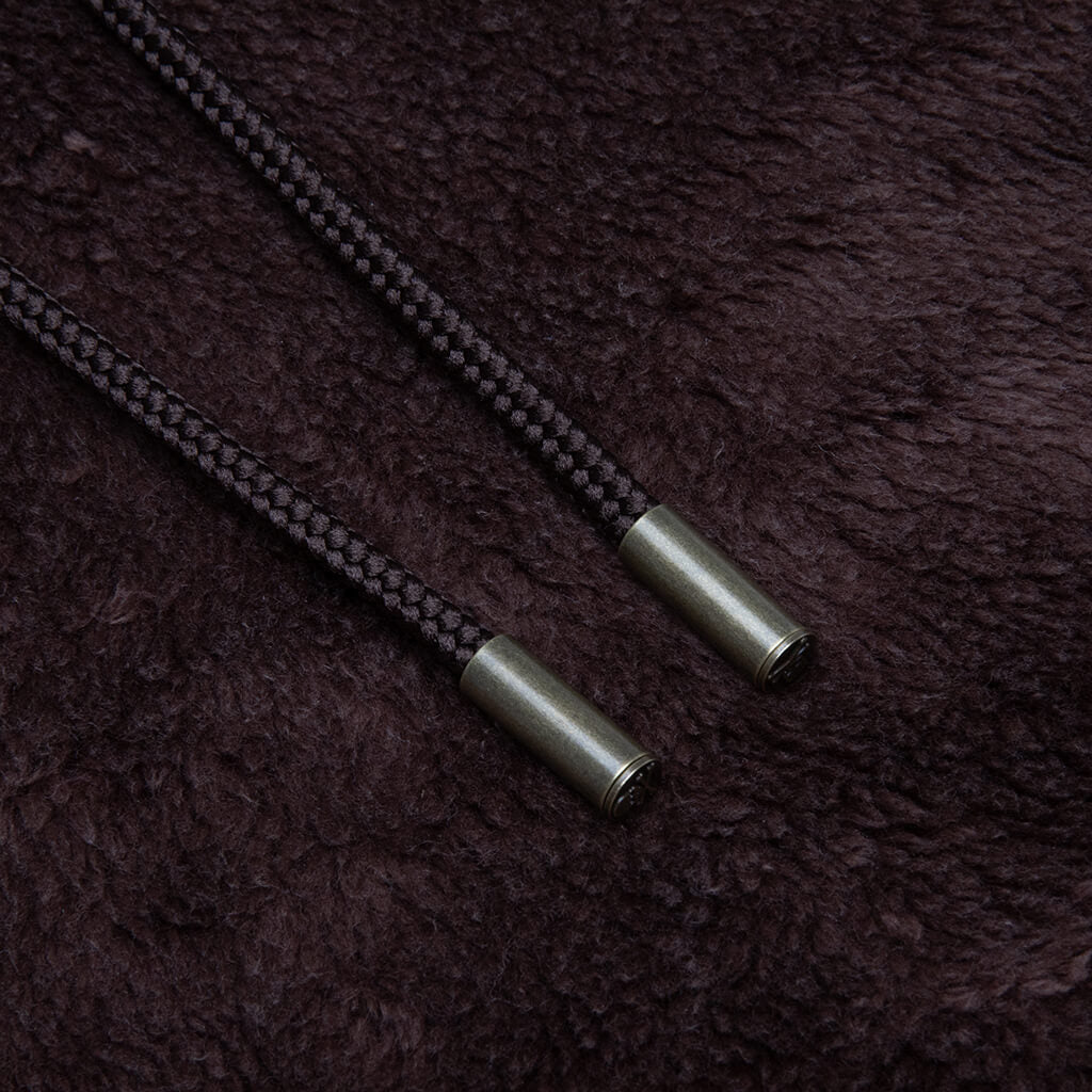 Cotton Fur Hoodie - Brown