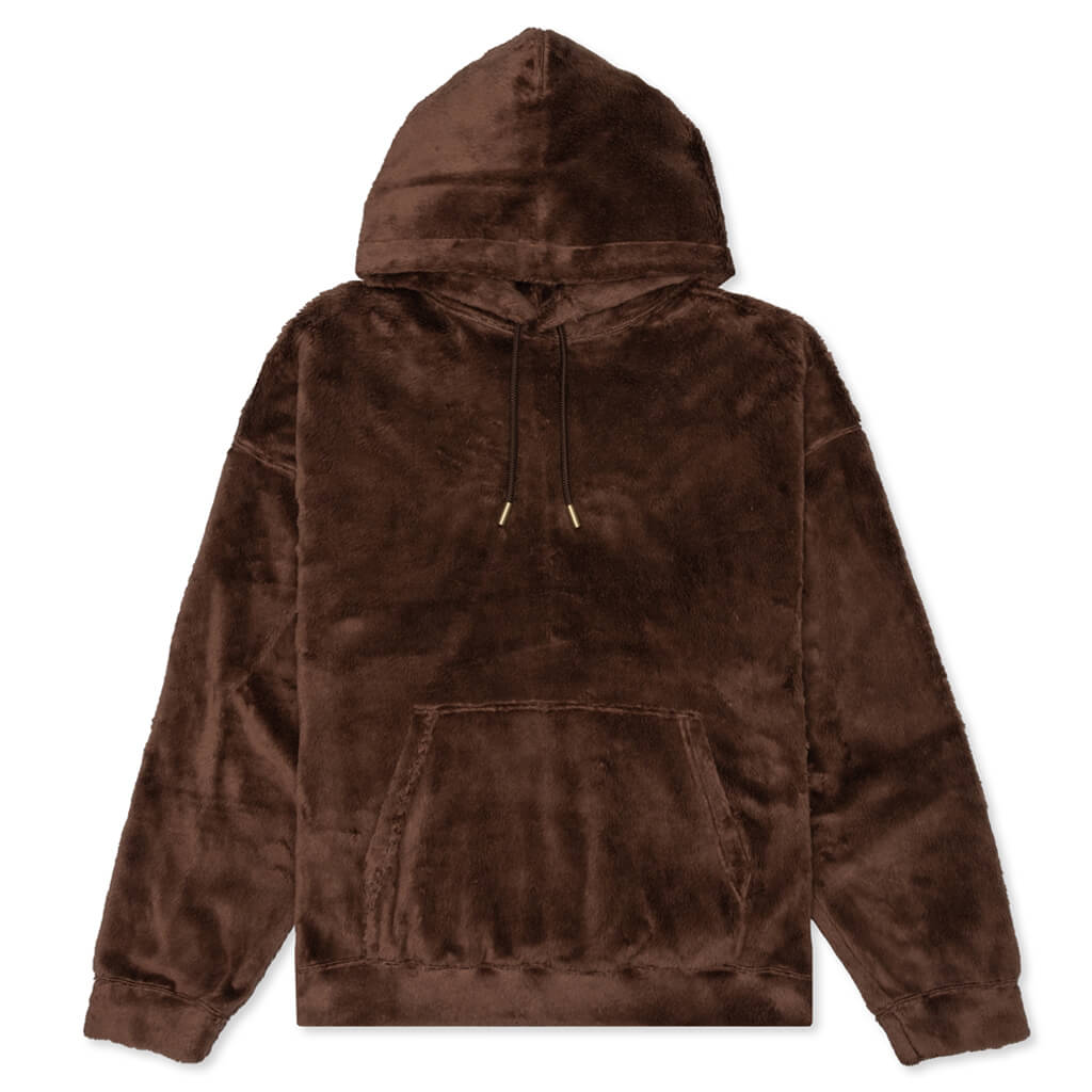 Cotton Fur Hoodie - Brown
