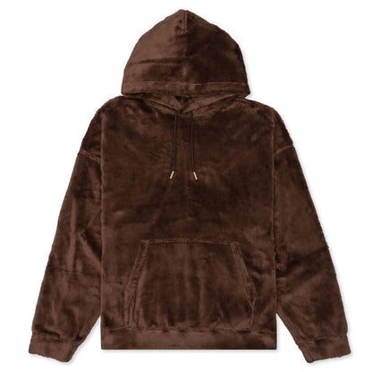 Cotton Fur Hoodie - Brown
