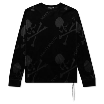 Velour All Over T-Shirt - Black/Charcoal
