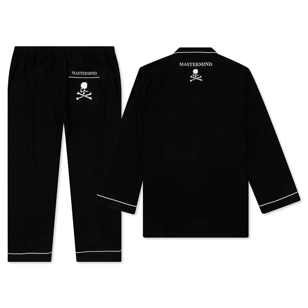 Woven Cotton Pajamas - Black