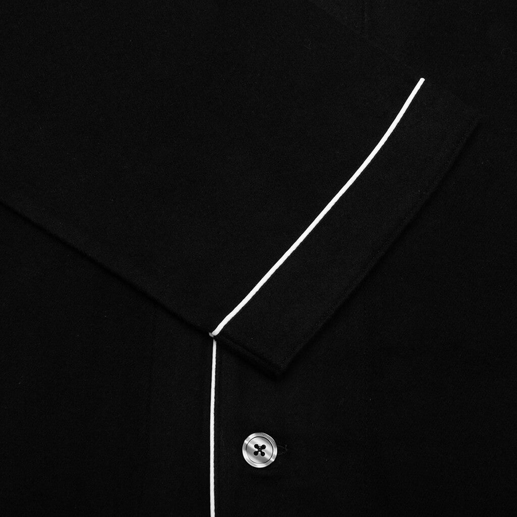 Woven Cotton Pajamas - Black