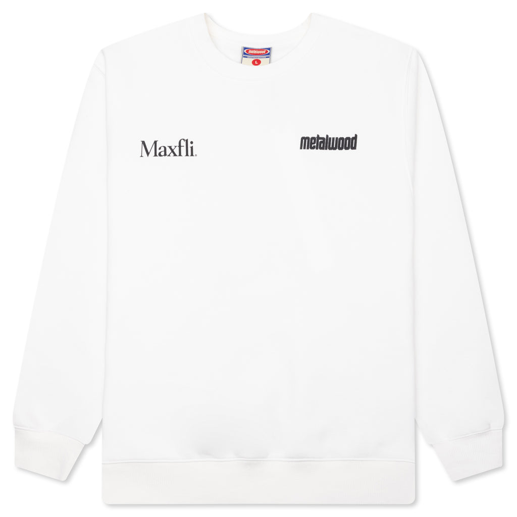 Metalwood x Maxfli Aussie Blade Crewneck Sweatshirt - White