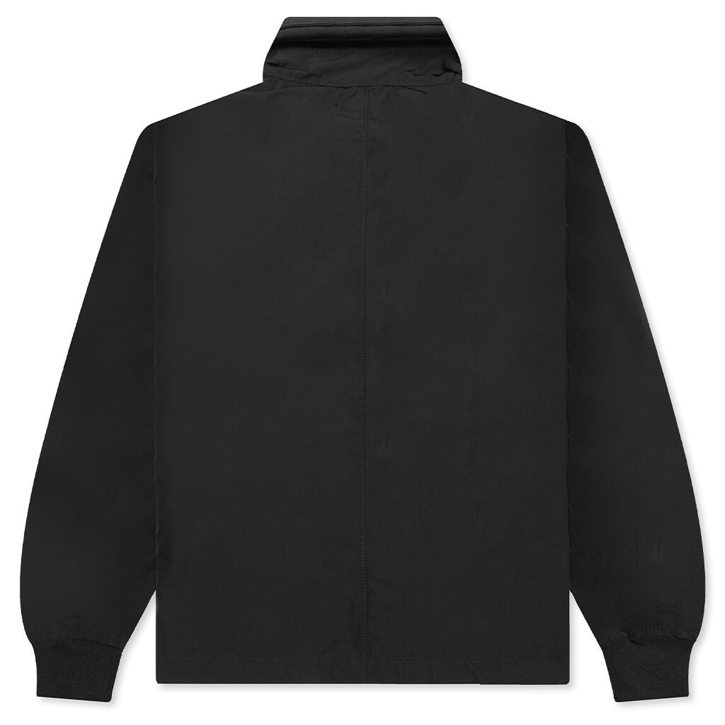 Micro Twill Hooded Jacket - Black