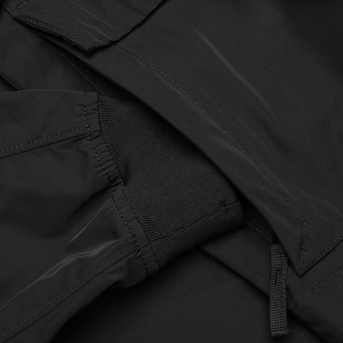 Micro Twill Hooded Jacket - Black
