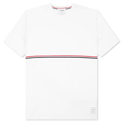 Midweight Jersey Stripe S/S Tee - White