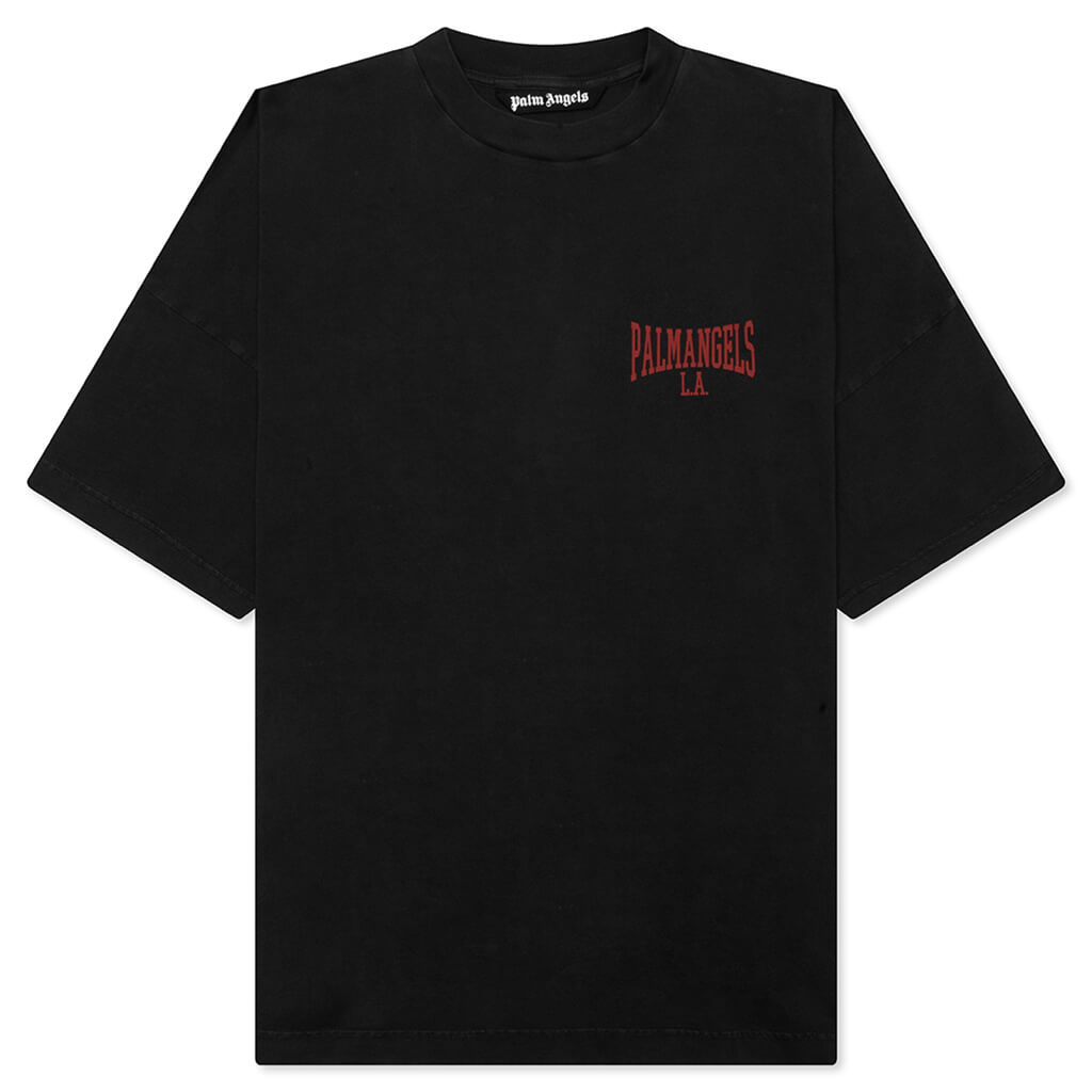 Mini College Over Tee - Black/Dark Red
