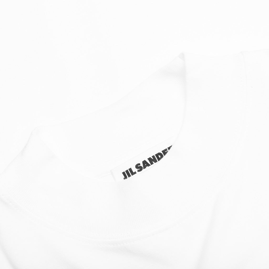 Mock Neck Boxy Fit T-Shirt - White