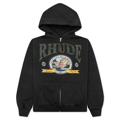 Monaco Regatta Full-Zip Hoodie - Vintage Black