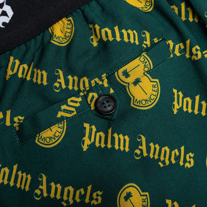 Moncler Genius x Palm Angels Logo Print Trousers - Dark Green