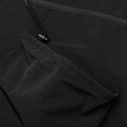 Multi-Pocket Zipped Down Vest - Black