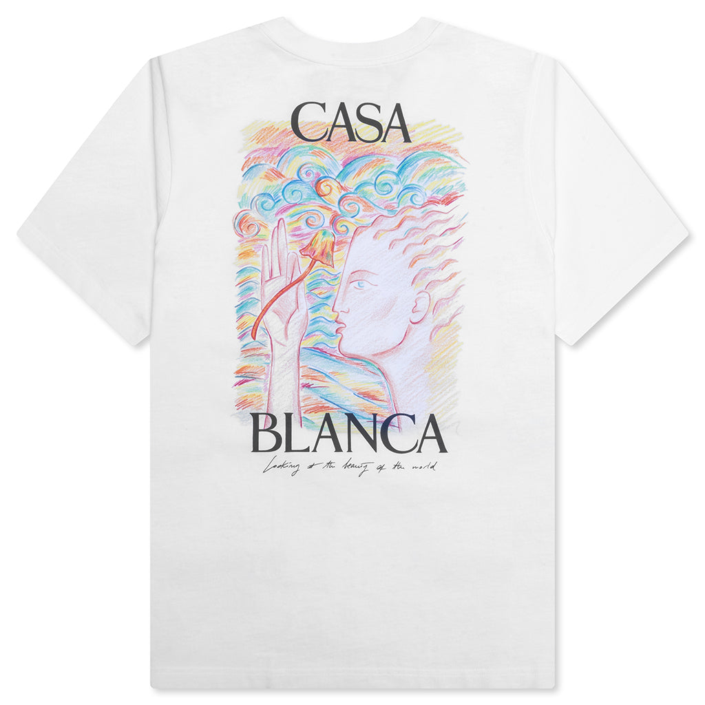 Mushroom Goddess Printed T-Shirt - White