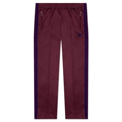 Narrow Track Pant Poly Smooth - Wine