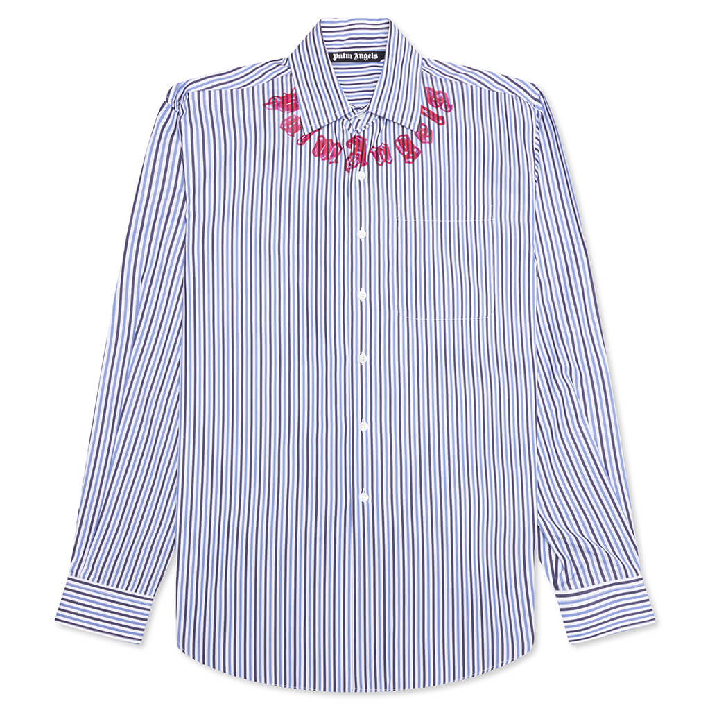 Neck Logo Neon Classic Shirt - Blue Fuchsia