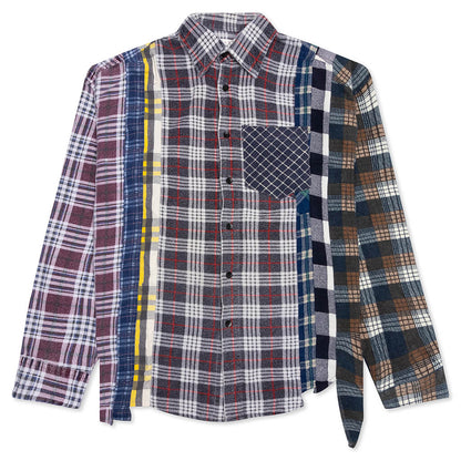 7 Cuts Flannel Shirt - Grey/Red