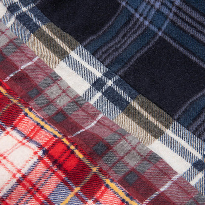 7 Cuts Flannel Shirt - Red/Navy