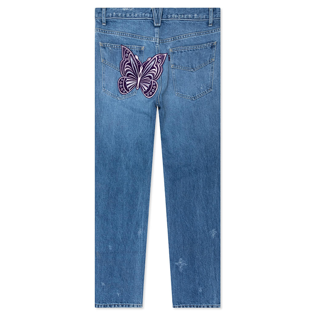 Assorted Patches Slim Jean - Indigo