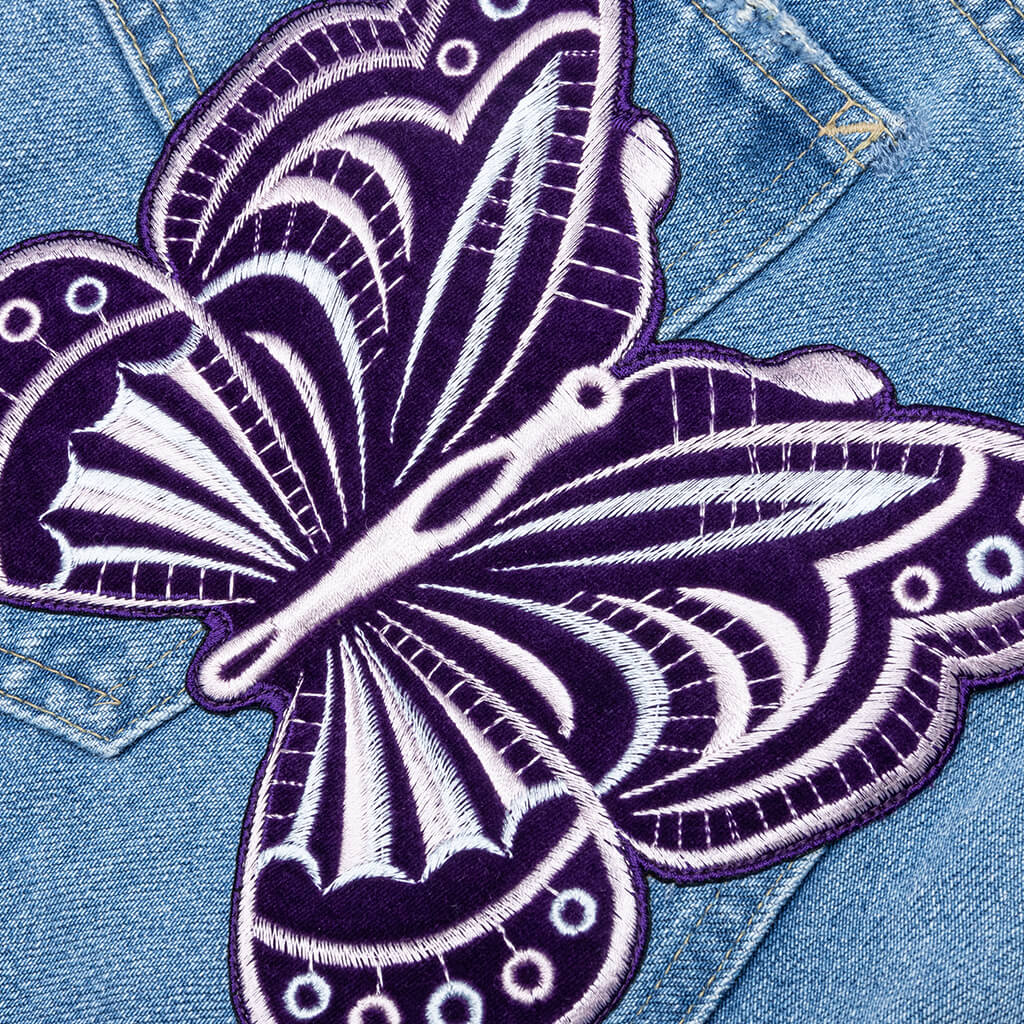 Assorted Patches Slim Jean - Indigo