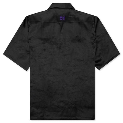 Cowboy One-Up Poly Slub Sateen S/S Shirt - Black