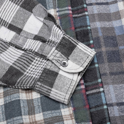 Flannel Shirt 7 Cuts Wide Reflection Shirt - Assorted