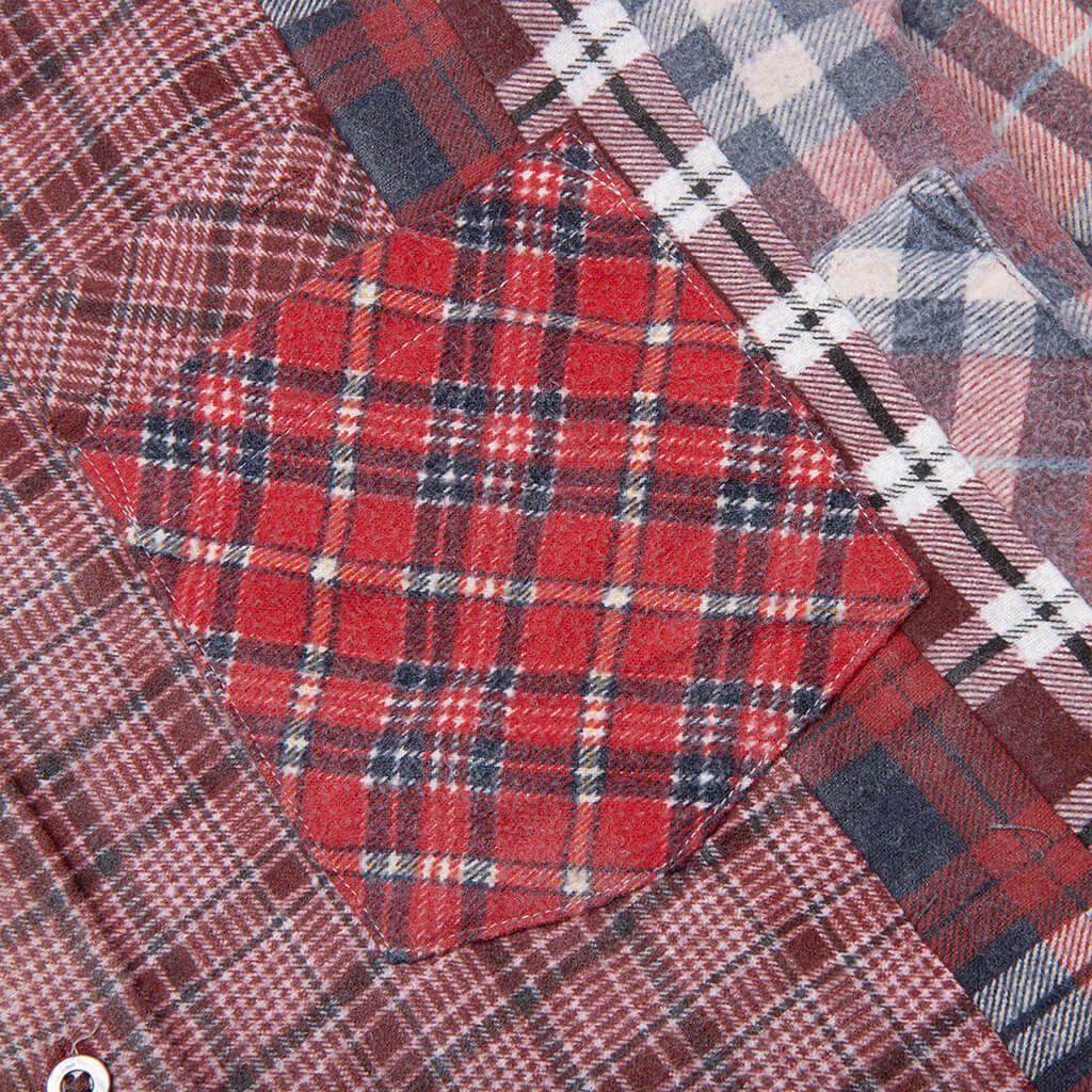 Flannel Shirt 7 Cuts Wide Reflection Shirt - Assorted