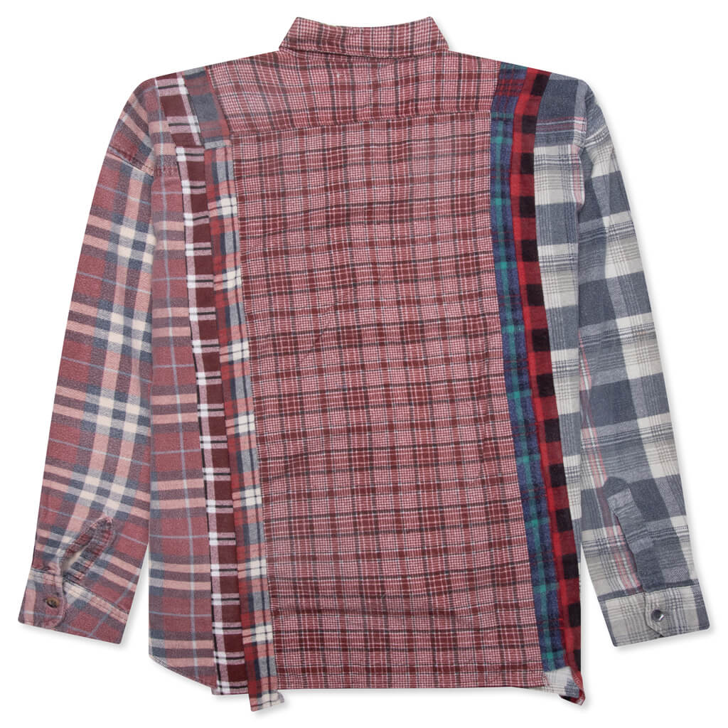 Flannel Shirt 7 Cuts Wide Reflection Shirt - Assorted