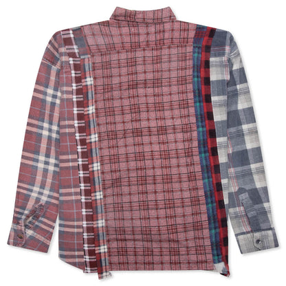 Flannel Shirt 7 Cuts Wide Reflection Shirt - Assorted