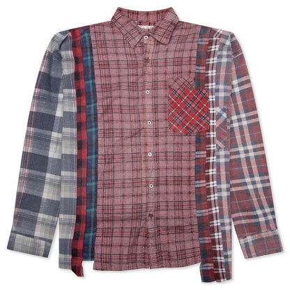 Flannel Shirt 7 Cuts Wide Reflection Shirt - Assorted