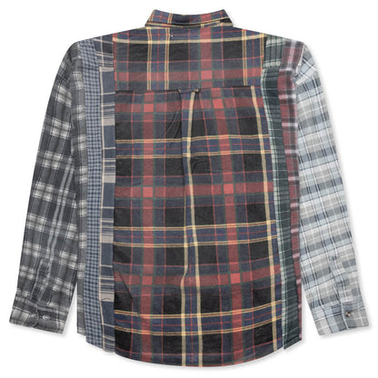 Flannel Shirt 7 Cuts Wide Reflection Shirt - Assorted