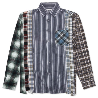 Flannel Shirt 7 Cuts Wide Shirt - Assorted