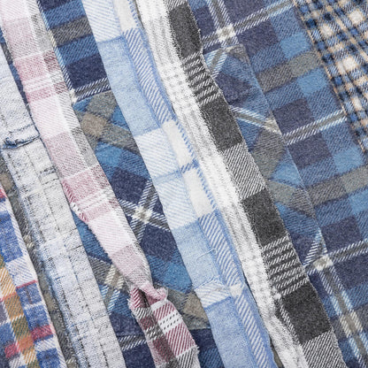 Flannel Shirt Ribbon Wide Reflection Shirt - Assorted