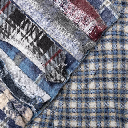 Flannel Shirt Ribbon Wide Reflection Shirt - Assorted