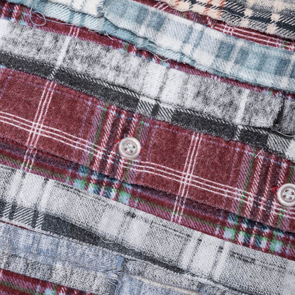 Flannel Shirt Ribbon Wide Reflection Shirt - Assorted