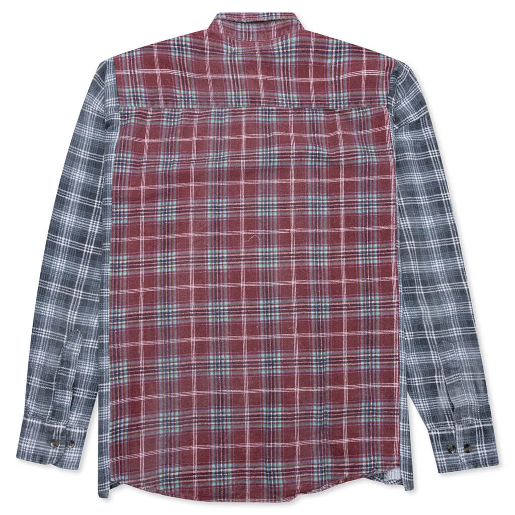 Flannel Shirt Ribbon Wide Reflection Shirt - Assorted