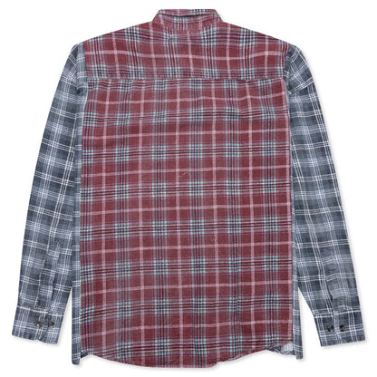 Flannel Shirt Ribbon Wide Reflection Shirt - Assorted