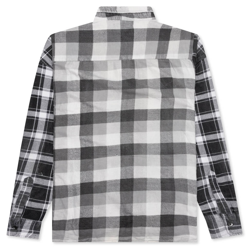 Flannel Shirt Ribbon Wide Reflection Shirt - Assorted