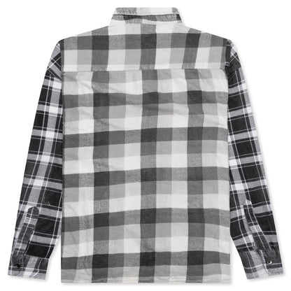 Flannel Shirt Ribbon Wide Reflection Shirt - Assorted