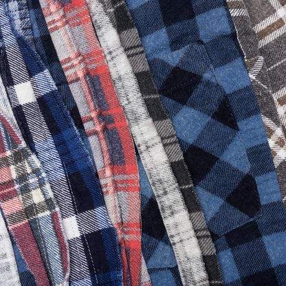 Flannel Shirt Ribbon Wide Shirt - Assorted