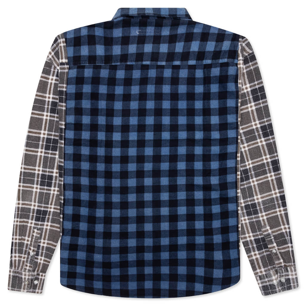 Flannel Shirt Ribbon Wide Shirt - Assorted