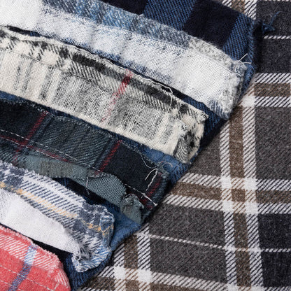 Flannel Shirt Ribbon Wide Shirt - Assorted