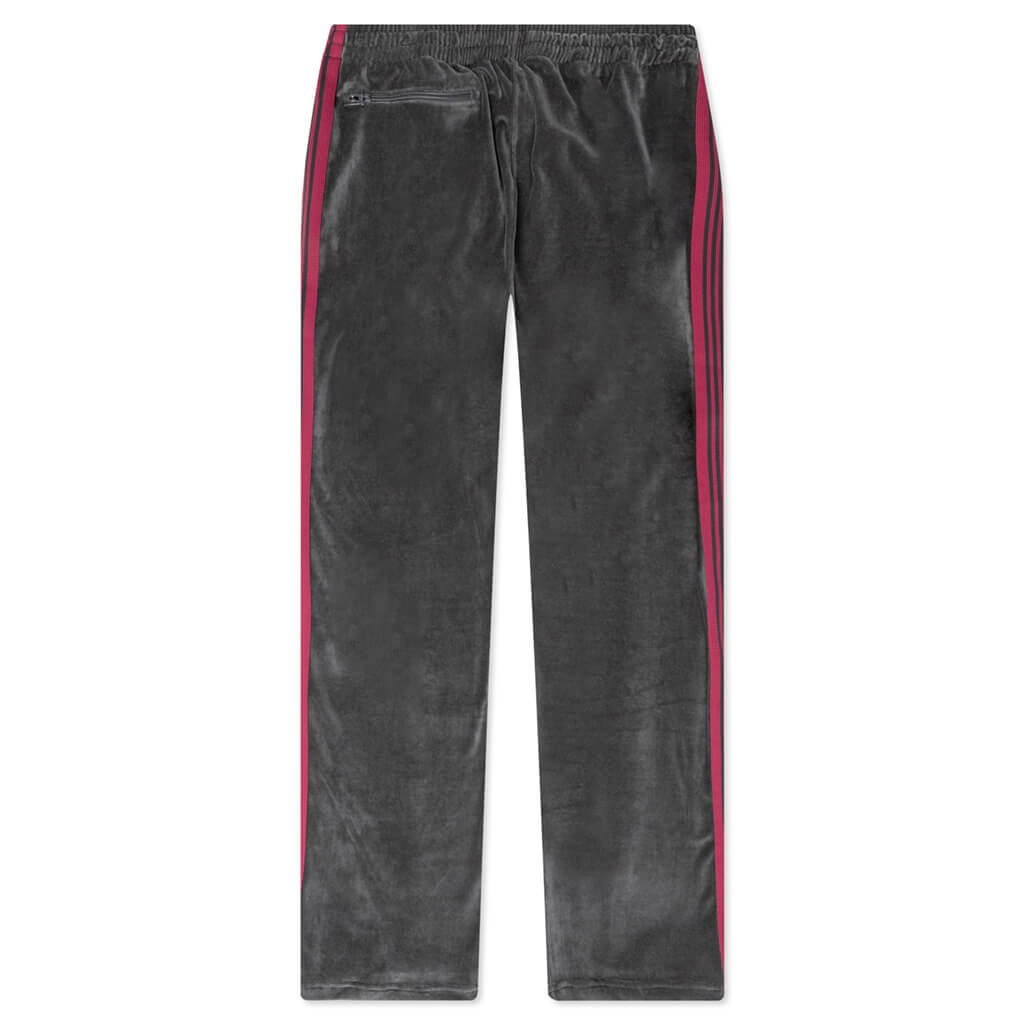 Narrow Track Pant C/PE Velour - Charcoal