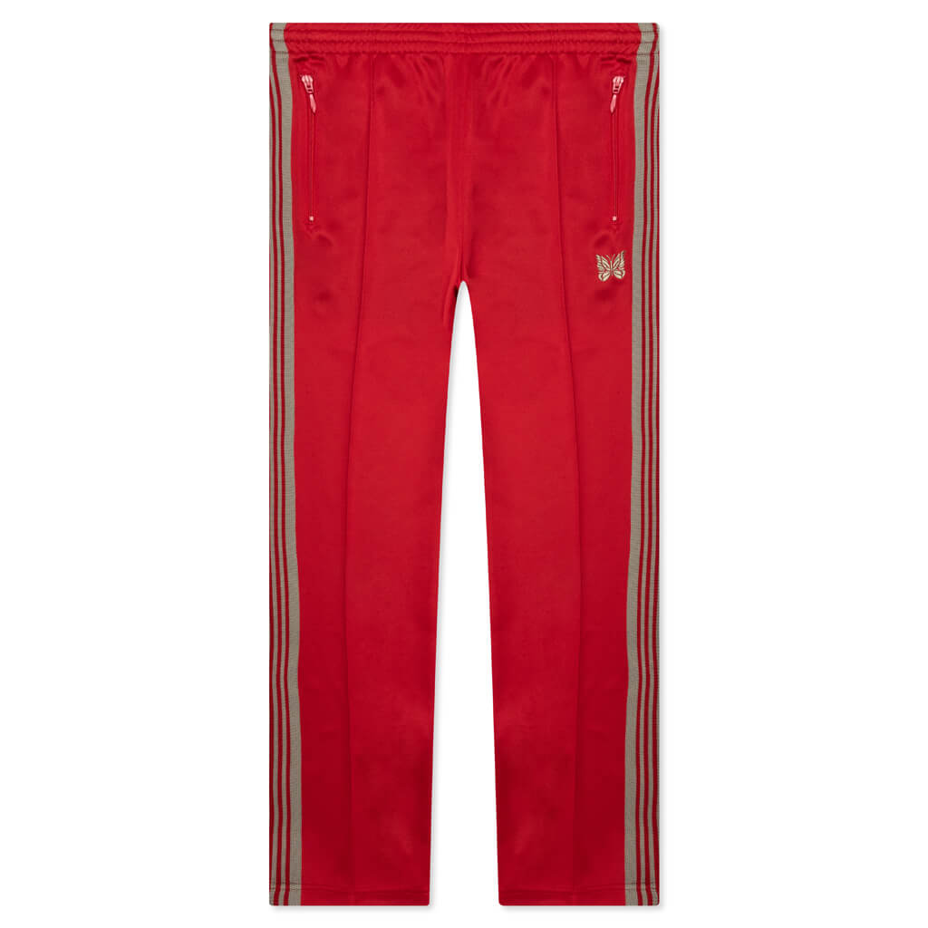 Poly Smooth Narrow Track Pant - Red