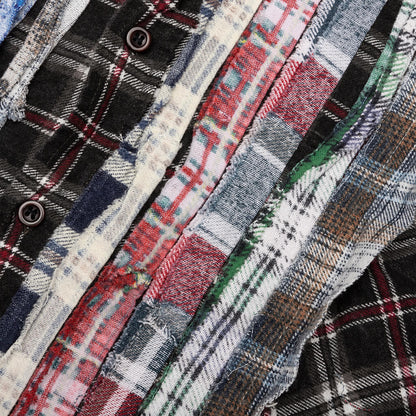Ribbon Flannel Shirt - Black/Maroon