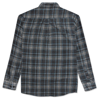 Ribbon Flannel Shirt - Forest/Navy