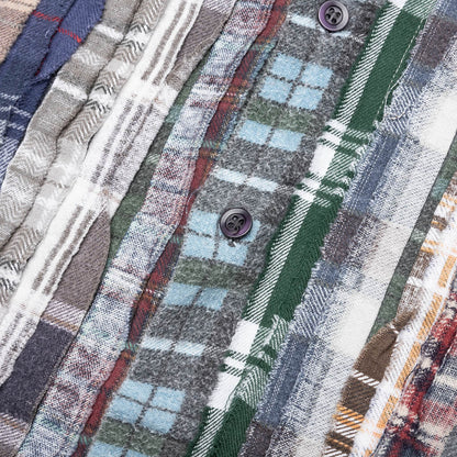 Ribbon Flannel Shirt - Grey/Green