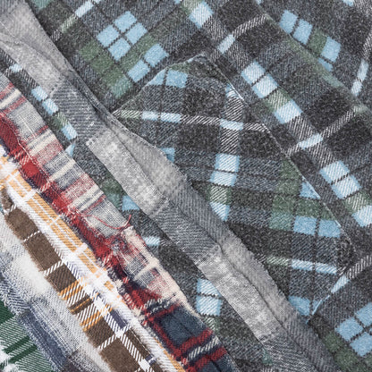 Ribbon Flannel Shirt - Grey/Green