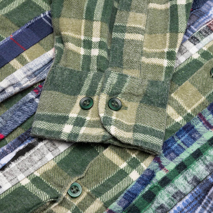 Ribbon Flannel Shirt - Olive/Cactus
